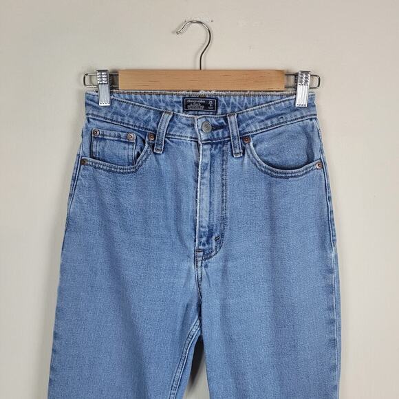 Abercrombie & Fitch Jeans Womens 0 Regular Blue Zoe Natural Rise Ankle Straight - Picture 2 of 8